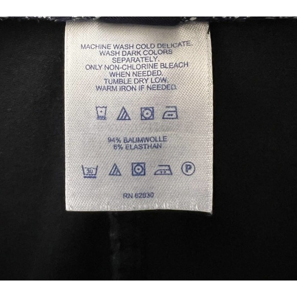 Lands End Straight Leg Ankle Trouser Pants Womens Size 6 Stretch Black Side Zip - Picture 4 of 8